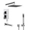 Tub and Shower Faucet Set with Handheld and Rain Shower Head